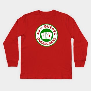 Defunct Quebec Aces Hockey Kids Long Sleeve T-Shirt